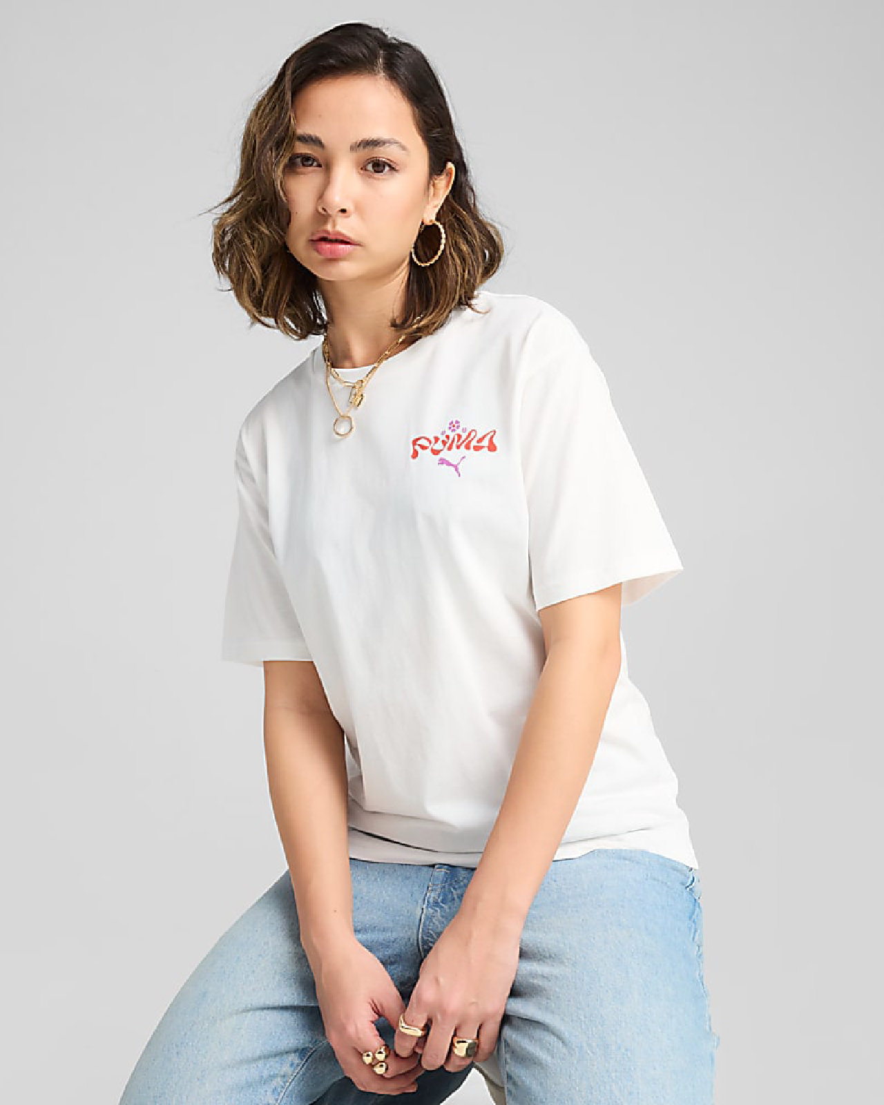 Image of Women's T-Shirt PUMA WARDROBE ESS FLORAL PACK Relaxed Graphic Tee